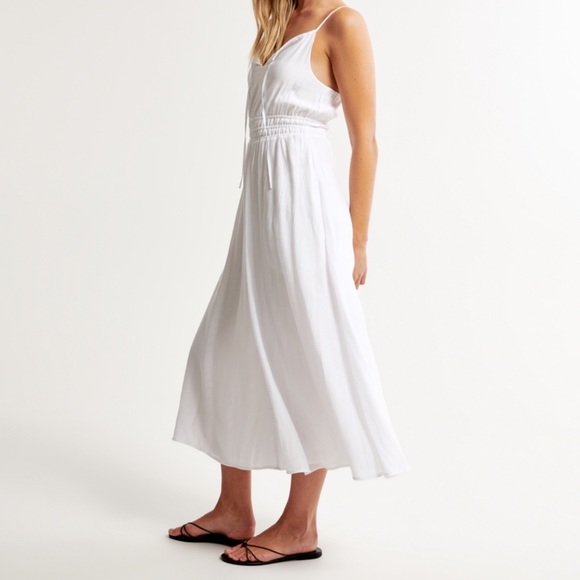 Abercrombie&Fitch Midi Dress, Size L, Color White - Picture 2 of 5